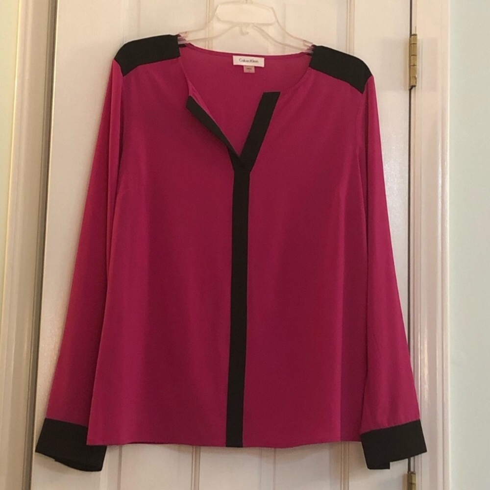 Calvin Klein Pink/Black Women’s Long Sleeve Shirt
